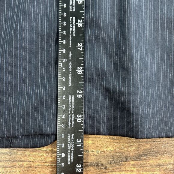 Ralph Ralph Lauren RRL Mens 40R Navy Blue Pinstripe Suit Jacket 100% Wool - Picture 10 of 13